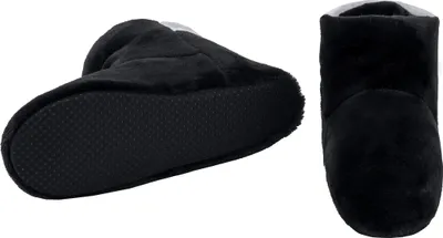 Produktbild von RAIKOU COSYSCHOE Hausschuhe-Pantoffel Stiefel für Damen, Herren aus Micro Flausch mit ABS und Rutschfester Sohle, Super Flauschige Schwarz-34/37