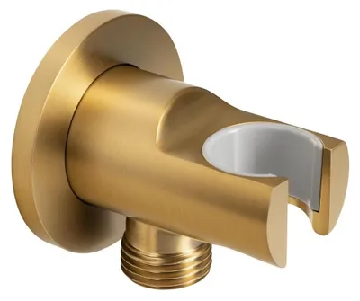 Produktbild von Duschanschluss mit Handbrausehalter, gold matt