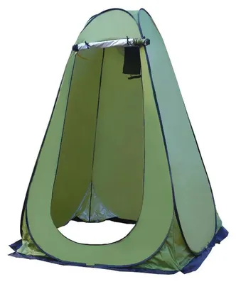 Immagine prodotto di Tenda da doccia portatile - Tenda spogliatoio e toilette - Impermeabile - A doppio strato - Realizzata in poliestere 170T - Ideale per campeggio e trekking - Colore: verde