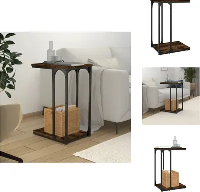 Image de vidaXL Table d'appoint chêne fumé 40x30x60 cm Bois composite - Tables d'appoint