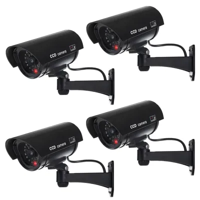 Produktbild von 4x Kamera-Attrappe mit blinkender LED IR1100 B IR outdoor schwarz