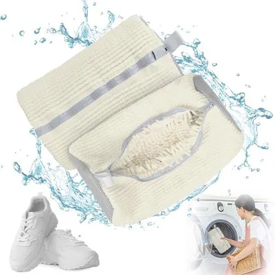 Produktbild von Famanu Wäschebeutel für Schuhe und Kleidung mit Reißverschluss - 2er Set