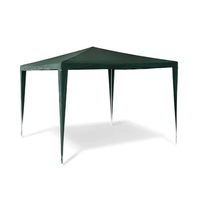 Produktbild von Relaxdays Pavillon Zelt HBT:250x300x300cm, quadratisch, Dach aus PE, Partyzelt für Festival/Feier, Stahlgestell, grün