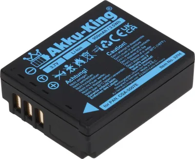 Produktbild von Akku kompatibel mit Panasonic CGA-S007E - Li-Ion 950mAh - für Lumix DMC-TZ1, DMC-TZ11, DMC-TZ2, DMC-TZ3, DMC-TZ4, DMC-TZ5, CGA-S007, DMW-BCD10