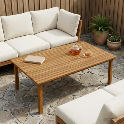 Obrázek produktu pro Deska stolu: 120 x 70 x 3,5 cm, pravoúhlá, masivní teakové dřevo