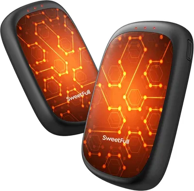 Productafbeelding van Elektrische handwarmers - Set van 2 - Oplaadbaar - 4000 mAh - 3 warmtestanden - Magnetisch