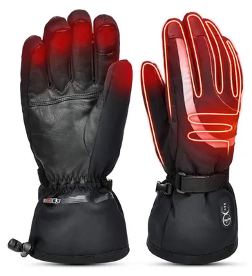 Immagine prodotto di Guanti riscaldanti SD30, XL, ricaricabili, 7,4 V 2200 mAh, ideali per sci, moto, inverno, per uomini e donne.