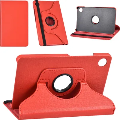 Image de UNIQ Accessory Galaxy Tab A9 8.7 Book Case Tablethoes Draaibare - Rouge