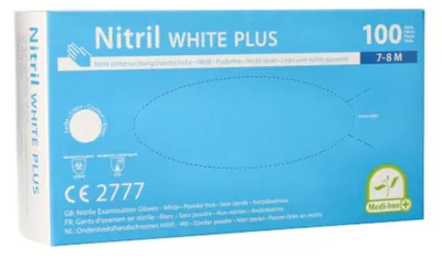 Zdjęcie produktu dla PAPSTAR 93413 PAPSTAR unisex Einmalhandschuhe white plus weiß Größe M 100 St.