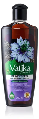Produktbild von Vatika Haaröl mit Schwarzkümmel - Pflege für strapaziertes Haar 200 ml