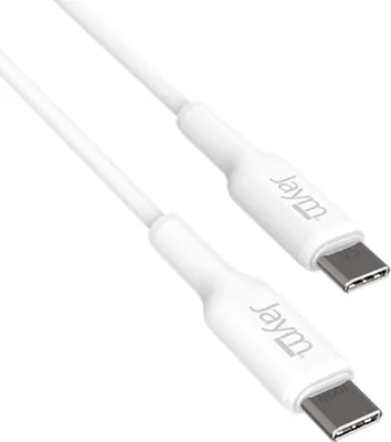 Produktbild von Jaym, USB-C Kabel 5A Sync PD 3.0 100W 1m Schnellladekabel stabil, Weiß