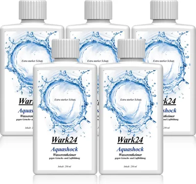 Produktbild von Wark24 Aquashock Wasserentkeimer 250ml - Gegen Geruchs & Luftbildung (5er Pack)