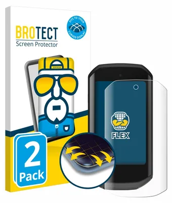 Produktbild von 2x BROTECT Fullscreen Schutzfolie für Garmin Edge 1050 Displayschutz Folie Fullcover Klar Transparent
