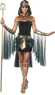 Produktbild von y Cleopatra Damenkostüm Antike schwarz-gold - XL (44/46)