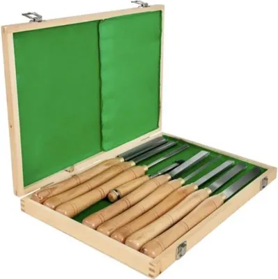 Produktbild von Happyment Holzmeißel-Set – 8-teilig – Professionelle HSS-Drehbeitel – Hochwertig – Holz – Braun