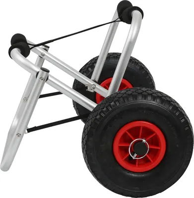 Produktbild von Yakimz Kajakwagen Alu Bootswagen faltbare transportwagen PolyurethanReifen Silber 80 kg 66 x 26 x 41 cm
