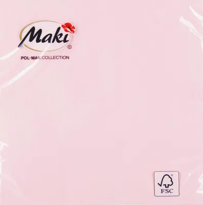 Image de Serviettes en papier rose vif 33x33 cm Pol-mak