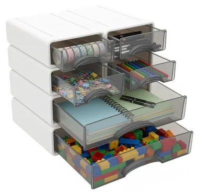 Image de Bureau-organisateur avec 6 tiroirs pour les fournitures de bureau
