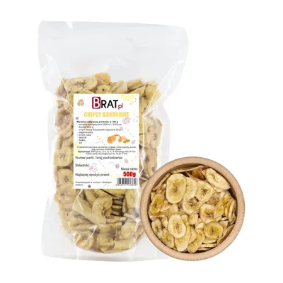 Zdjęcie produktu dla Chipsy bananowe 500g Brat.pl