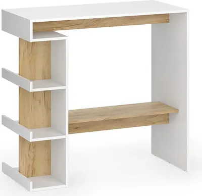 Produktbild von Bartisch Vicco Dana Weiß/Goldkraft Eiche 108 x 50 cm, Model 57734