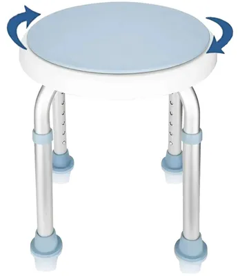 Obrázek produktu pro Sprchová stolička, výškově nastavitelná, protiskluzový design, modrá