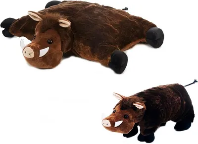 Produktbild von Kuschelkissen Wildschwein 55cm Plüschtier Nackenrolle