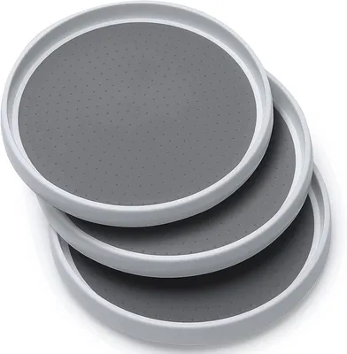 Produktbild von 3-teiliges, drehbares Gewürzregal-Set, 25,5 cm, Vorratskammer-Organizer