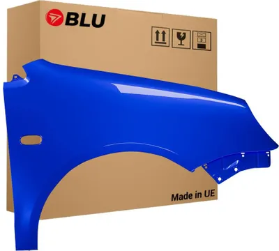Image de BLU Aile Compatible avec VW Volkswagen Polo 9N IV 4 LA5W Droite Blau RavennaBlau | 2001-2005 | Avant | Peint| Prêt à Monter | Galvanisé
