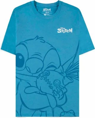 Obrázok produktu pre DIFUZED Disney Lilo & Stitch - Hugging Stitch, Tričko, Dospelý, Uni, Modrá, Obrázok, XL