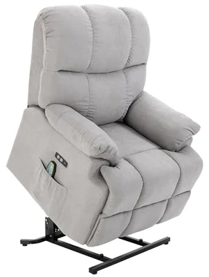 Produktbild von HOMCOM Massagesessel mit Aufstehhilfe Relaxsessel Fernsehsessel USB Grau