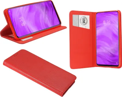 Produktbild von cofi1453® Buch Tasche "Smart" kompatibel mit XIAOMI MI 9T / 9T PRO Handy Hülle Etui Brieftasche Schutzhülle mit Standfunktion, Kartenfach Rot