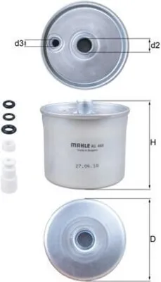 Produktbild von Kraftstofffilter MAHLE KL 468 für LAND ROVER Freelander SUV (L314) Leitungsfilter