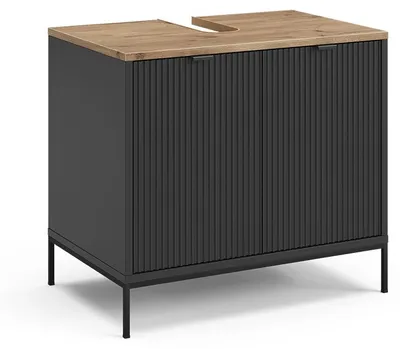 Imagen del producto de Mueble bajo lavabo Vicco Eliza /Roble vikingo 70 x 63 cm con puertas, Model 66875