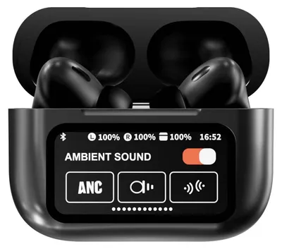 Produktbild von Kabellose Bluetooth-Kopfhörer, Kopfhörer mit Geräuschunterdrückung, LED-Touchscreen-Ohrhörer, 500 mAh, super lange Standby-Zeit