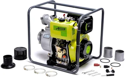 Produktbild von Varan Motors - 92707 Wasserpumpe Diesel Motorpumpe 4“ 418cc 10PS, Elektrostarter 96m3/h, 31m max.