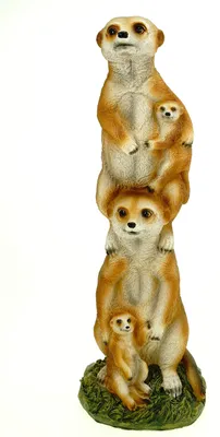 Erdmännchen-Familie Figur 36 cm wetterfest