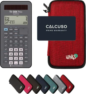 Produktbild von TI-30X Prio MathPrint inkl. WYNGS Schutztasche Rot - Wissenschaftlicher Taschenrechner - Basic Set