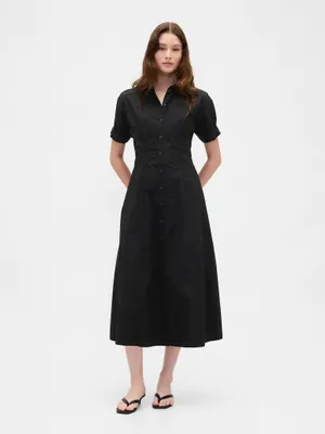 Produktbild von GAP Hemdblusenkleid aus Popeline, Midikleid S