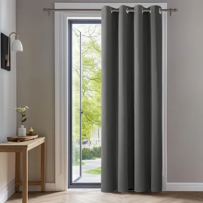 Produktbild von Verdunkelungsvorhang mit Ösen, Lärmschutz und Kälteschutz, 260x140 cm, Hellgrau, 1 Stück