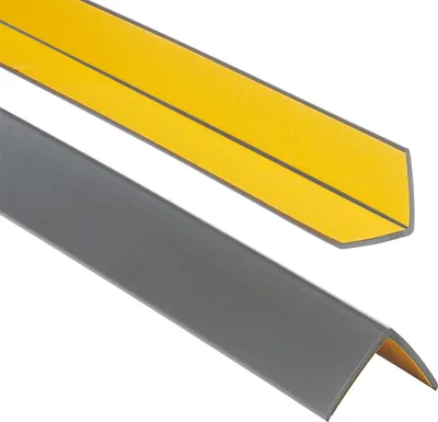 Produktbild von ProfiPVC Winkelprofil Selbstklebend Kunststoffwinkel aus PVC-Gummi, elastischer Kantenschutz, Eckschutzprofil, einfache Montage -30x30mm  2,00 m, Anthrazit