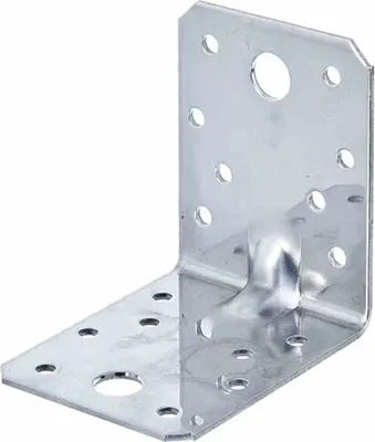 Produktbild von Alberts Schwerlast-Winkelverbinder mit Sicke | Edelstahl | 70 x 70 x 55 mm