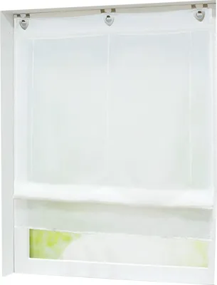 Obrázek produktu pro Římská roleta s háčkem - průhledná - 80 x 130 cm - ložnice kuchyně koupelna - bílá