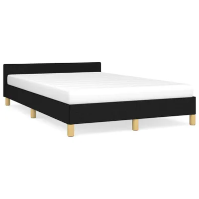 Produktbild von vidaXL Bettgestell ohne Matratze Schwarz 120x190 cm Stoff
