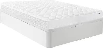 Produktbild von Set 140 x 190 cm Rahmen mit Box weiß + 15 cm dicke Memory Foam Matratze - PELOPS by YSMÉE