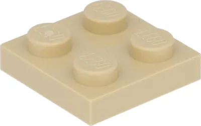 Image de Lego® 2x2 plaques 3022 - 250 pièces beige