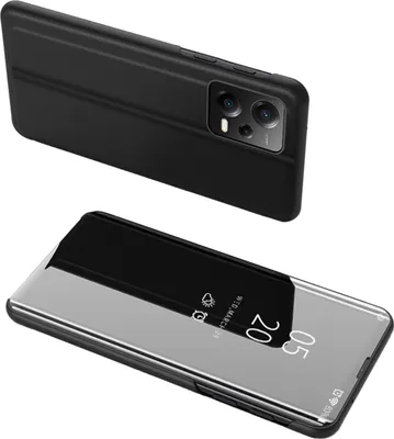 Image de Clear View Case For Xiaomi Redmi Note 12 Pro+ Flip Cover Black