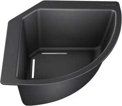 Zdjęcie produktu dla BLANCO 235866 Czarna komora narożna z tworzywa sztucznego / Akcesoria do zlewozmywaków / Tacka ociekowa