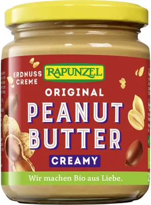 Obrázok produktu pre Rapunzel Creamy, 250 g, Nádoba, Hnedá, Peanuts (91.00%), palm oil, cane sugar, sea salt, Laktóza, lupinus, Mlieko, Orechy, Arašidy, Sezamové semienka, EWG 834/2007