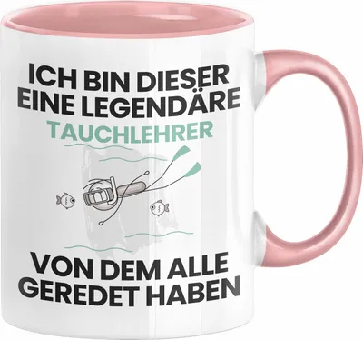 Produktbild von Tauchlehrer Geschenk Tasse Lustige Geschenkidee Geburtstag für Tauchlehrer Ich Bin Dieser Legendäre Tauchlehrer Von Dem Alle Geredet Haben Kaffee-Becher (Rosa)