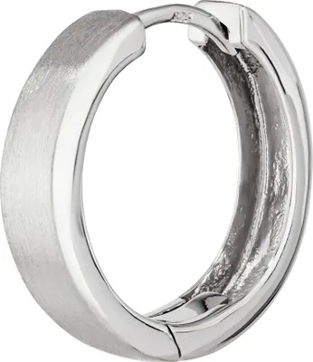 Produktbild von Einzel 925 Sterlingsilber Klappcreole Ohrring 17,7mm Matt Anlaufgeschützt 4798